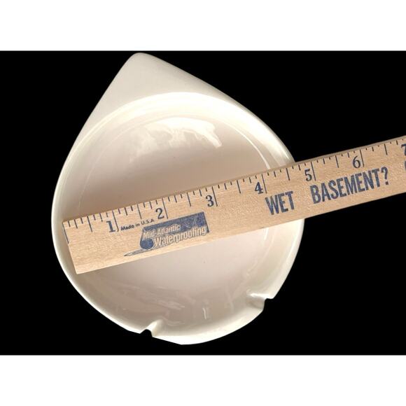 Set of 3 Atomic Era Mid Century Modern Green & White Stackable Ashtrays 6” - Picture 7 of 7